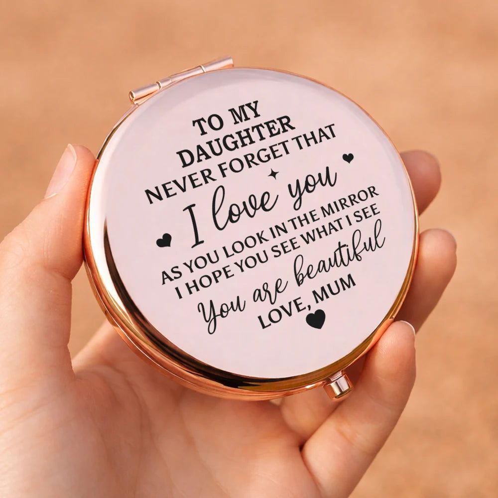 To My Daughter Hope You See What I See - Personalized Compact Mirror