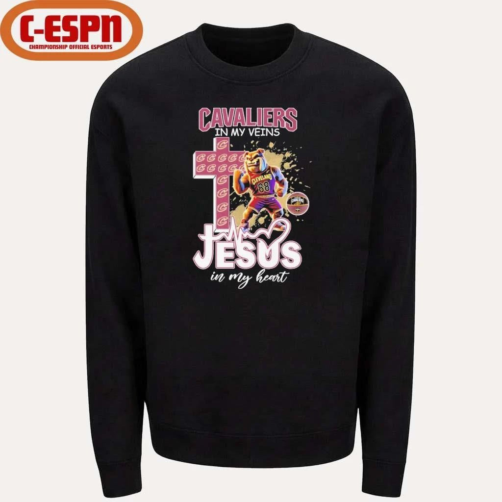 Cleveland Cavaliers Mascot In My Veins Jesus In My Heart Shirt