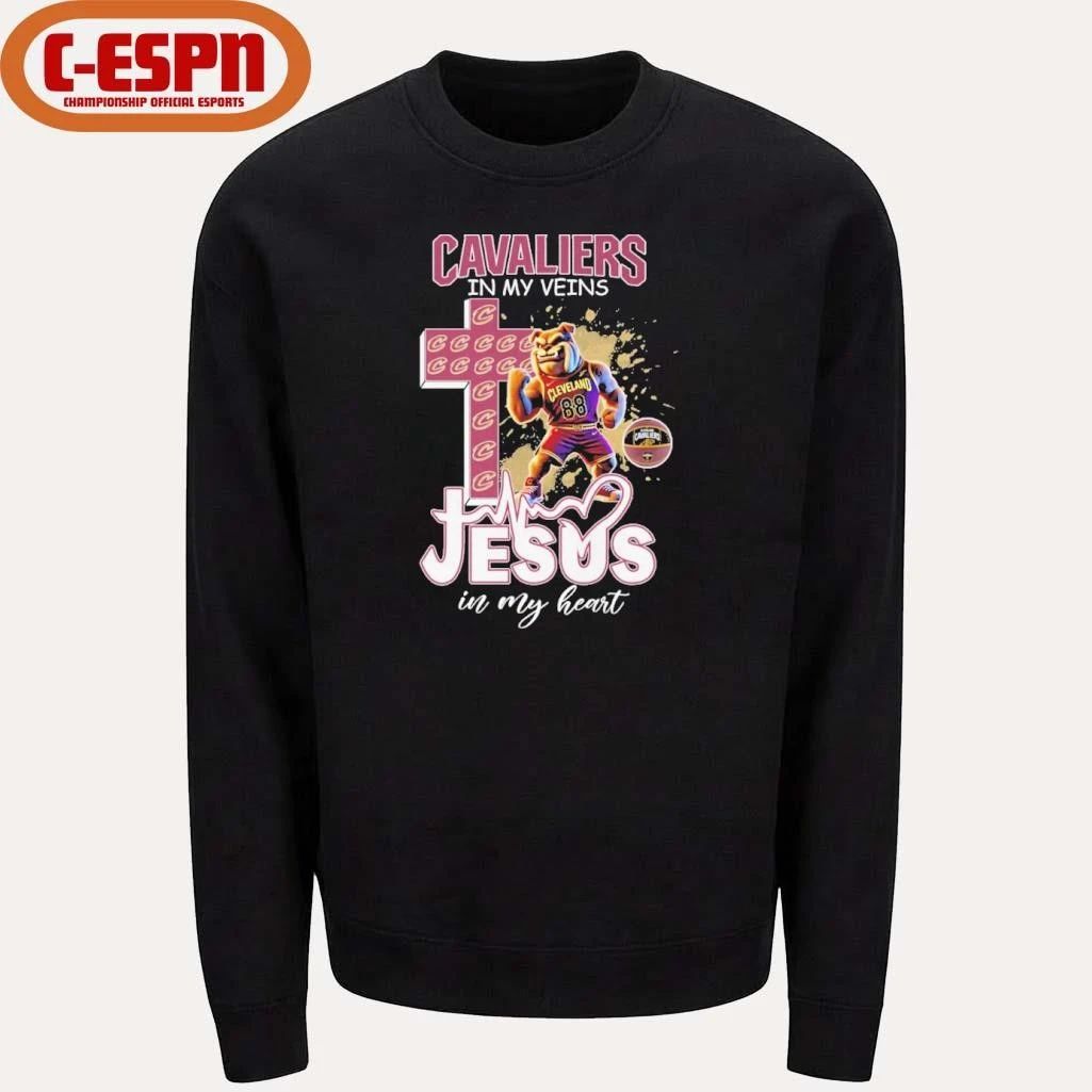 Cleveland Cavaliers Mascot In My Veins Jesus In My Heart Shirt