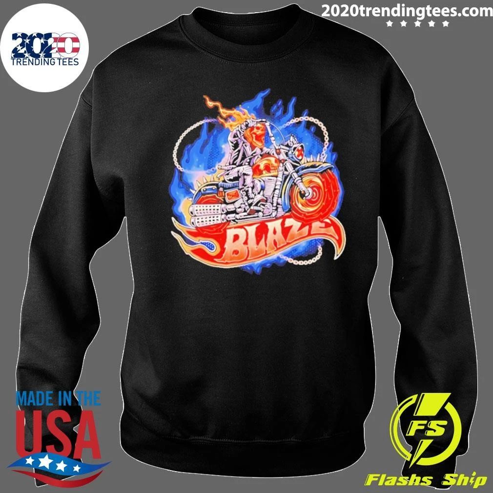 Ghost Rider Comics Blaze Motorcycle Shirt
