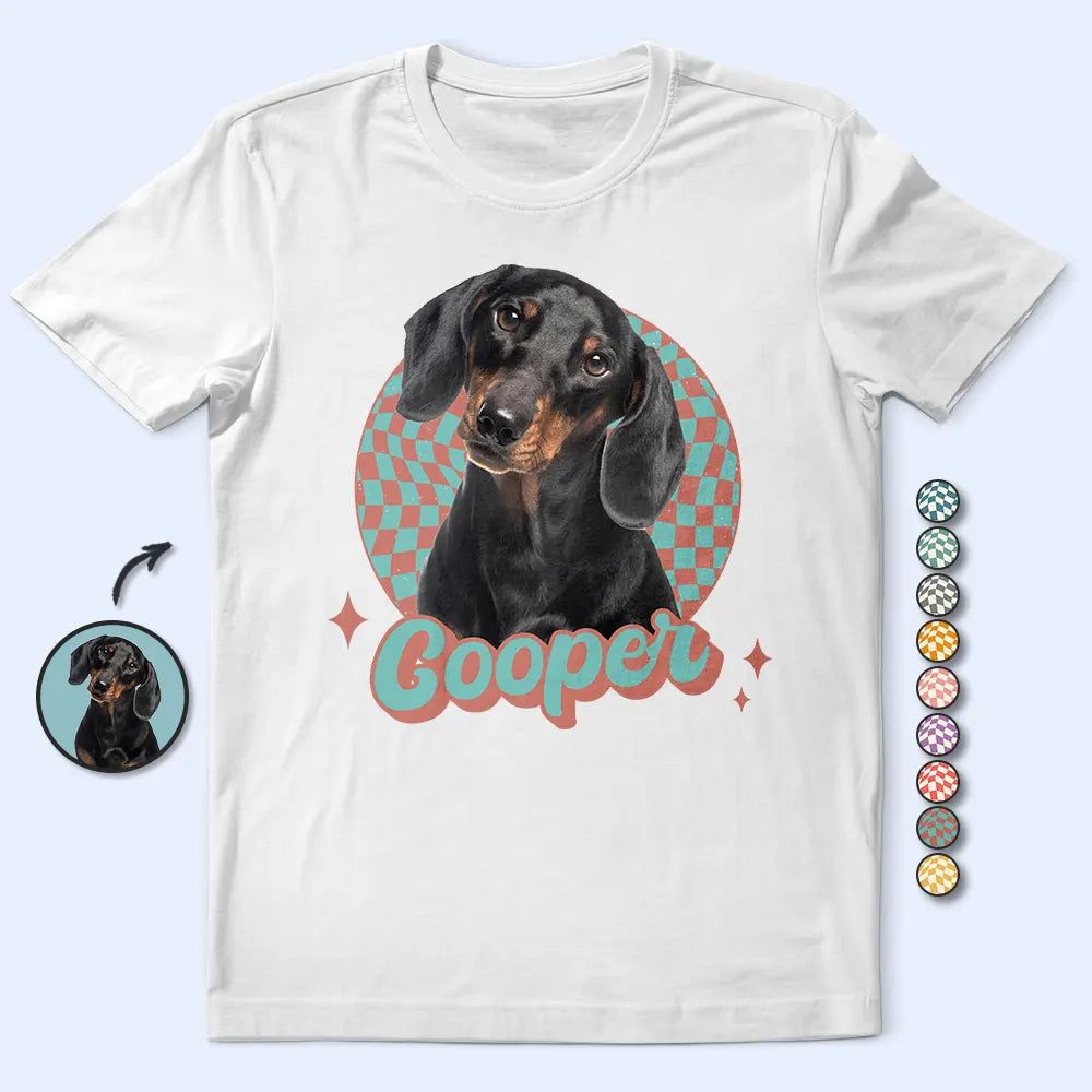 Custom Photo Vintage Dog Cat Pet - Personalized T Shirt