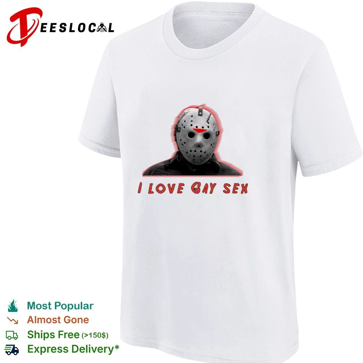 Jason Voorhees I Love Gay Sex Friday the 13th T-shirt