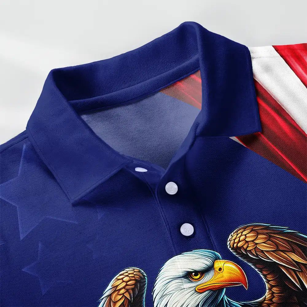 America 250th Anniversary US Pride Patriotic Eagle - Personalized Polo Shirt