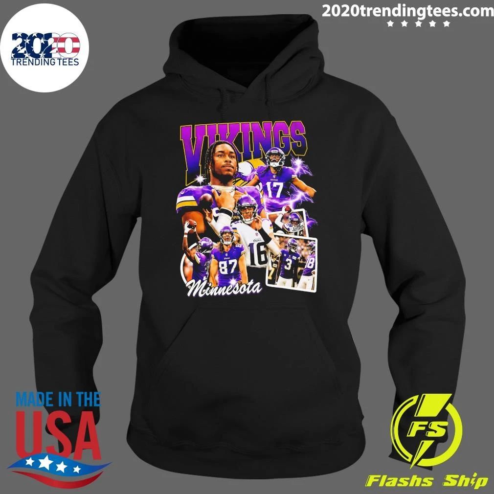 Fanatics Justin Jefferson Black Minnesota Vikings Notorious Player Shirt