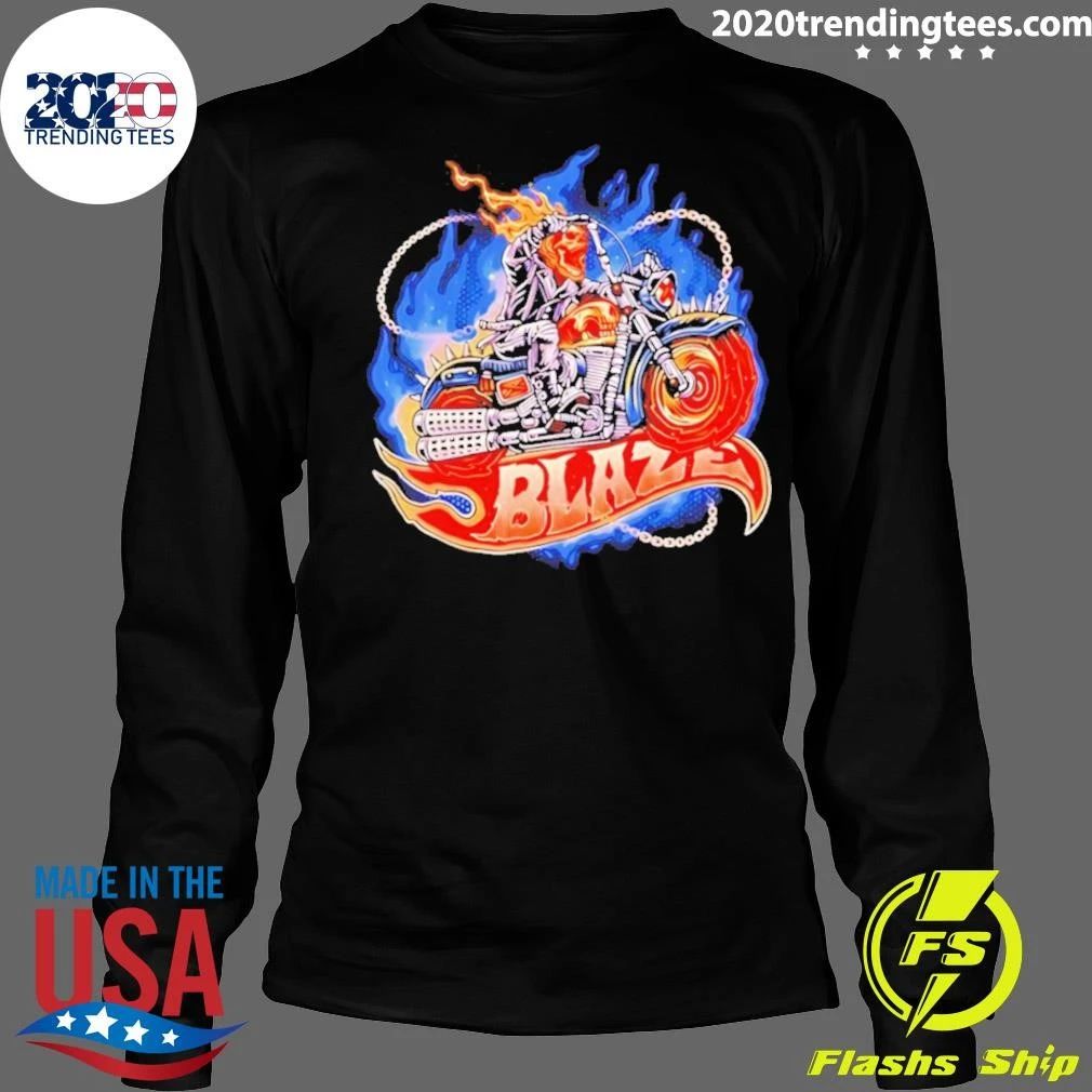Ghost Rider Comics Blaze Motorcycle Shirt
