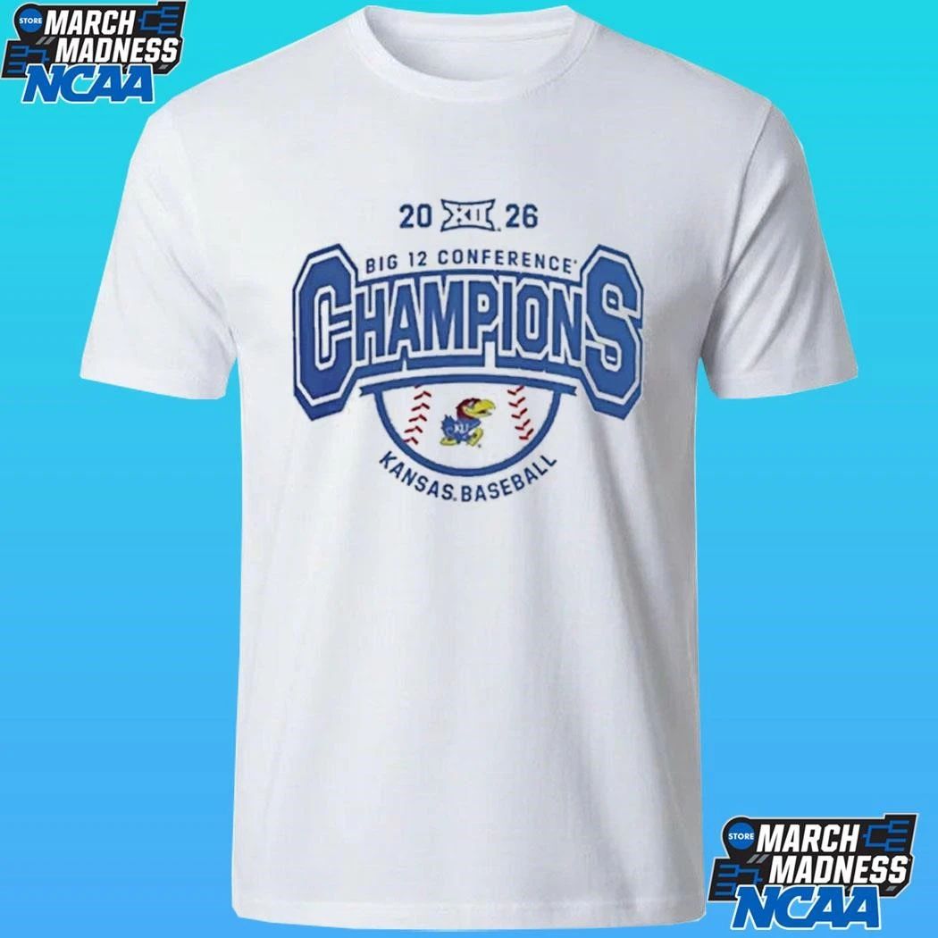Kansas Jayhawks Baseball 2026 Big 12 Baseball Tournament Champions Shirt