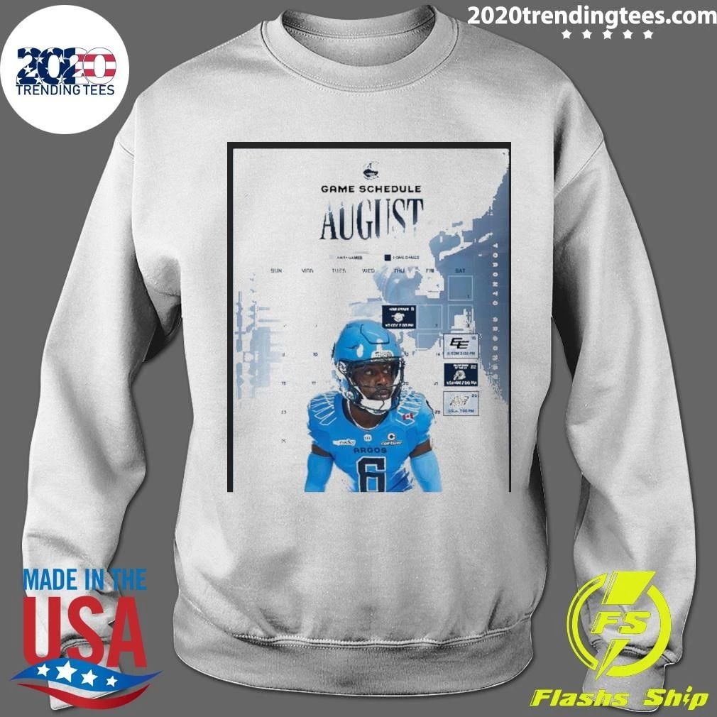 Toronto Argonauts Game Schedule August Shirt