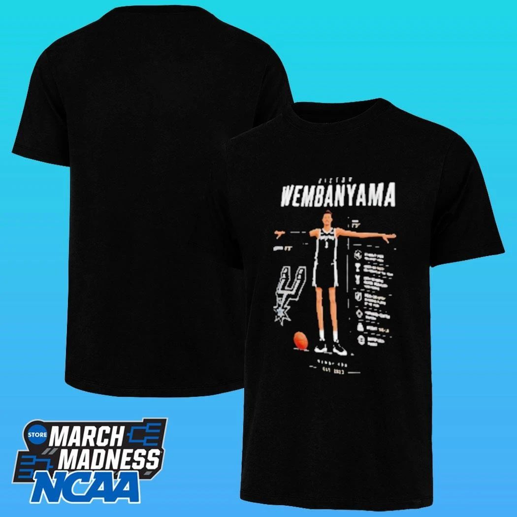 Victor Wembanyama Infographic Wemby Era Est 2023 San Antonio Spurs Shirt