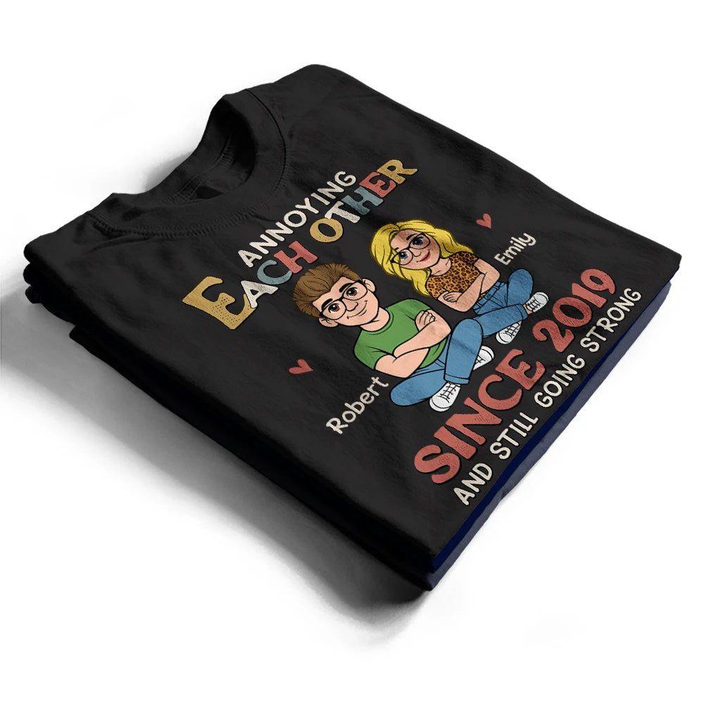 Annoying Each Other Retro Couple - Personalized T Shirt