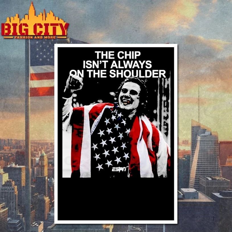 The chip isn’t always on the shoulder Jack Hughes Usa Hockey 2026 Olympics T-shirt