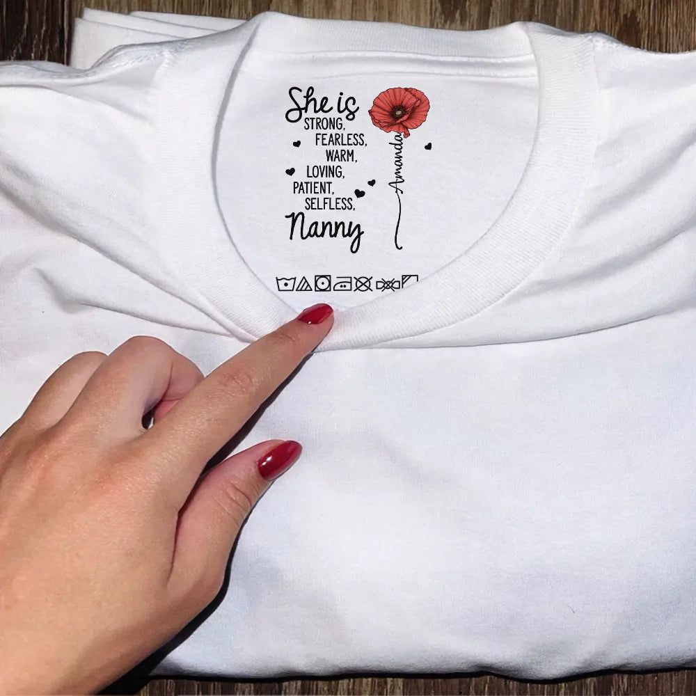 She Is Mom - Personalized T Shirt