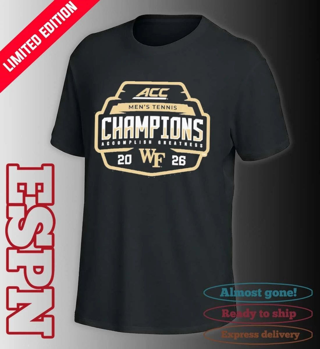 Wake Forest University Men’s Tennis 2026 ACC Champions Locker Room T-Shirt