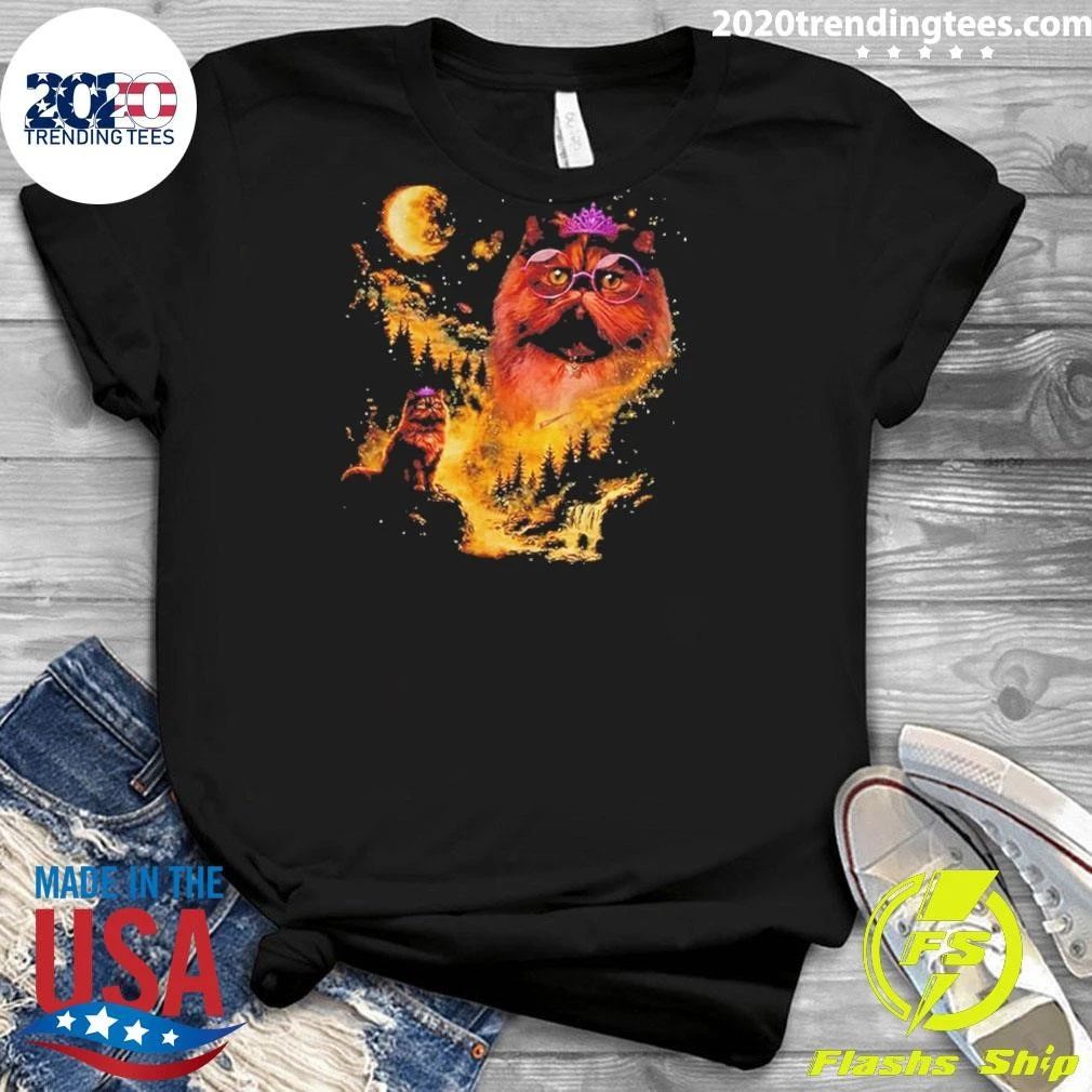 Princess Donut Approved Graphic Geeky Cat Lover Moon Graphic Shirt