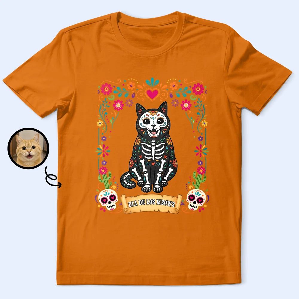 Custom Photo Hispanic Pet Day Of The Dead Pet Portrait - Personalized T Shirt