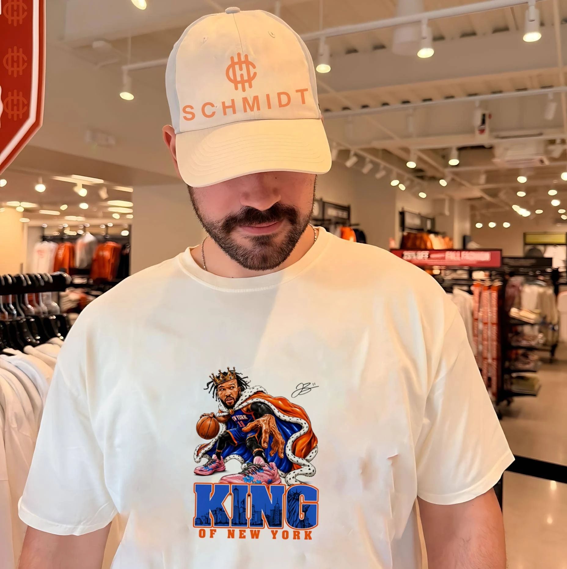 King of New York Knicks Jalen Brunson signature paint shirt