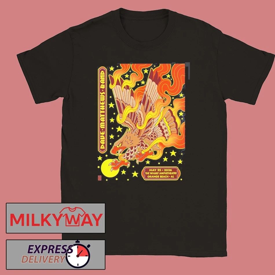 Dave Matthews Band Orange Beach Alabama 2026 Event Poster At The Wharf Amphitheatre On May 25 2026 T-Shirt