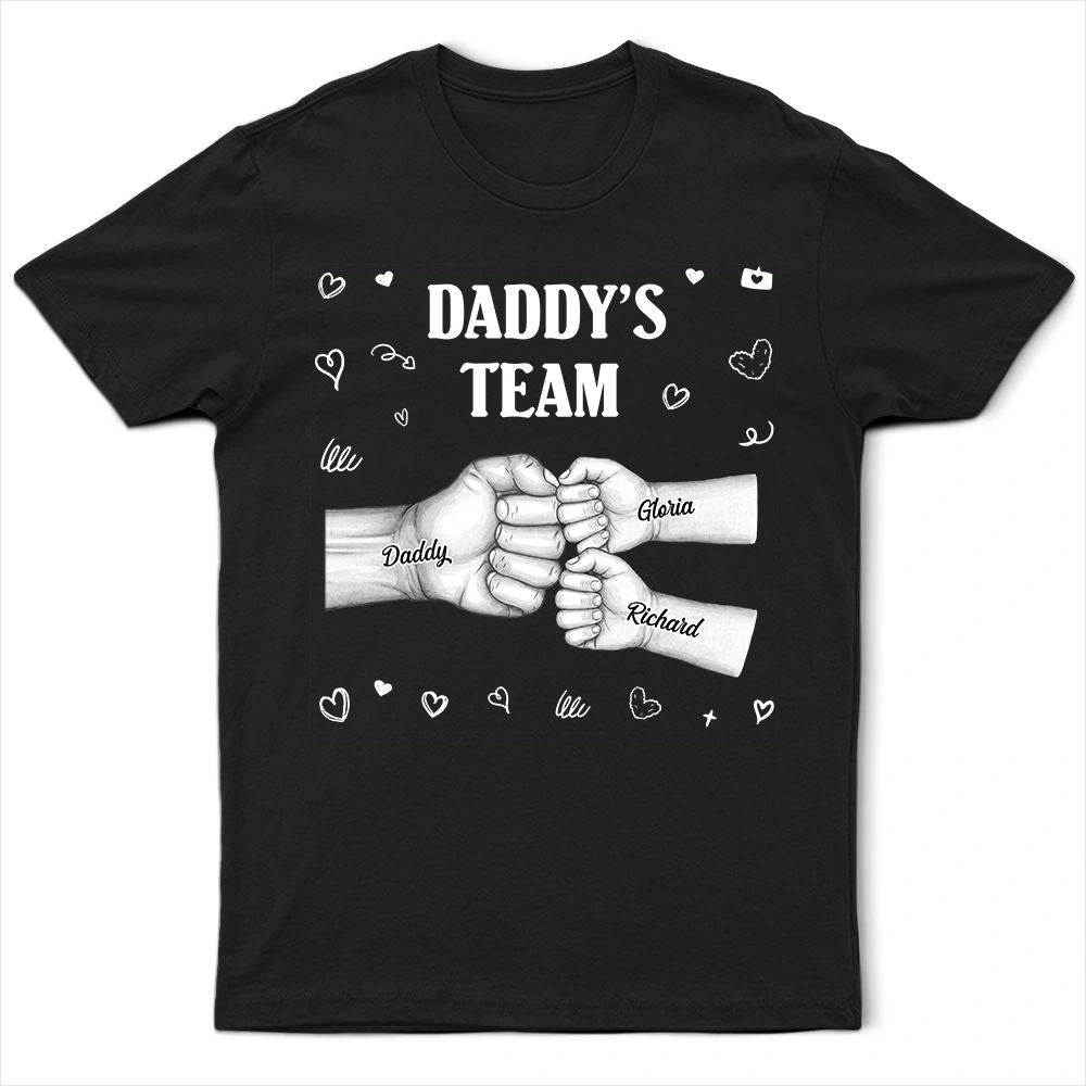 Daddy's Team Fist Bump - Personalized T Shirt
