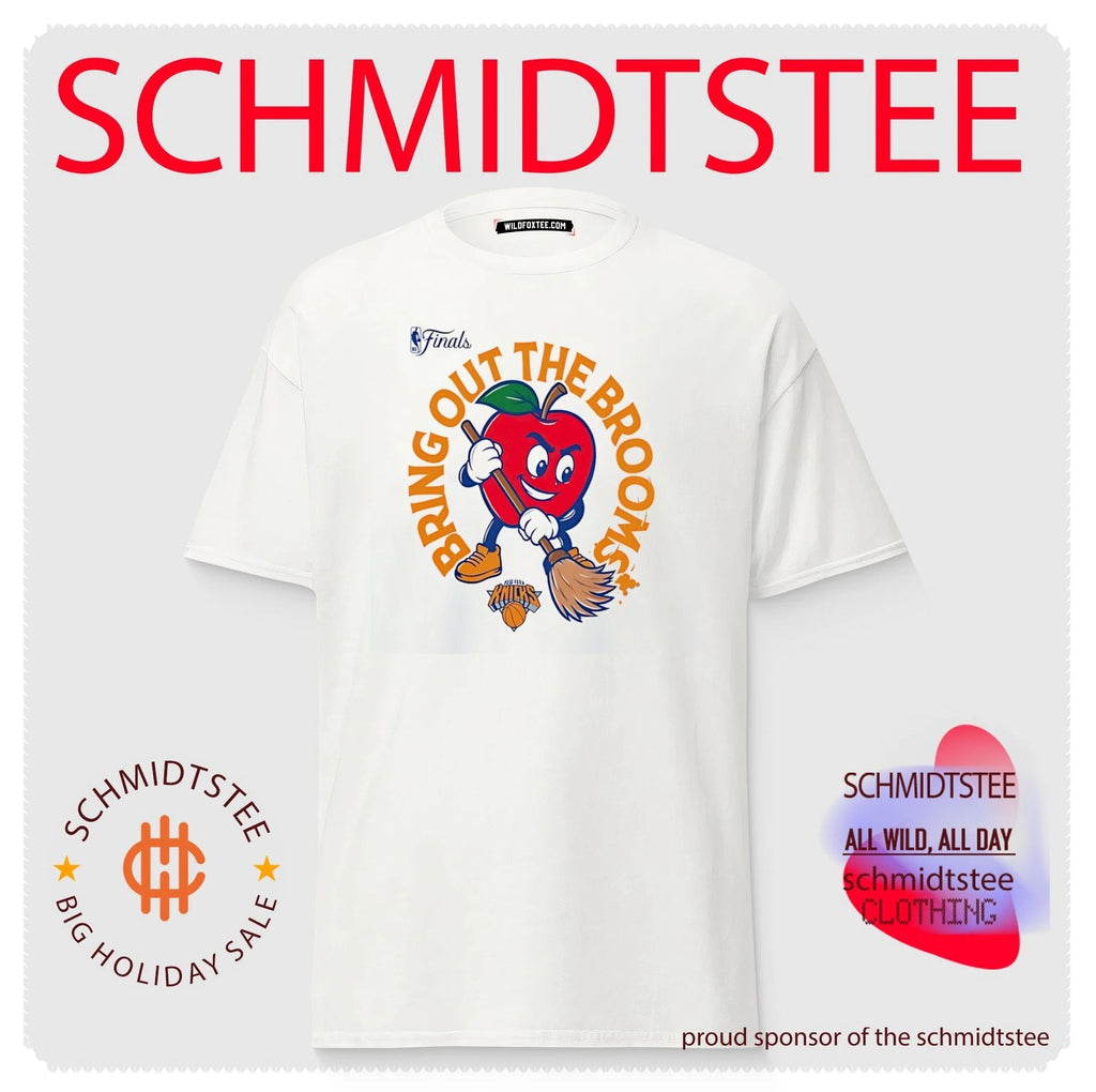 New York Knicks bring out the broom apple sweeping illustrated shirt