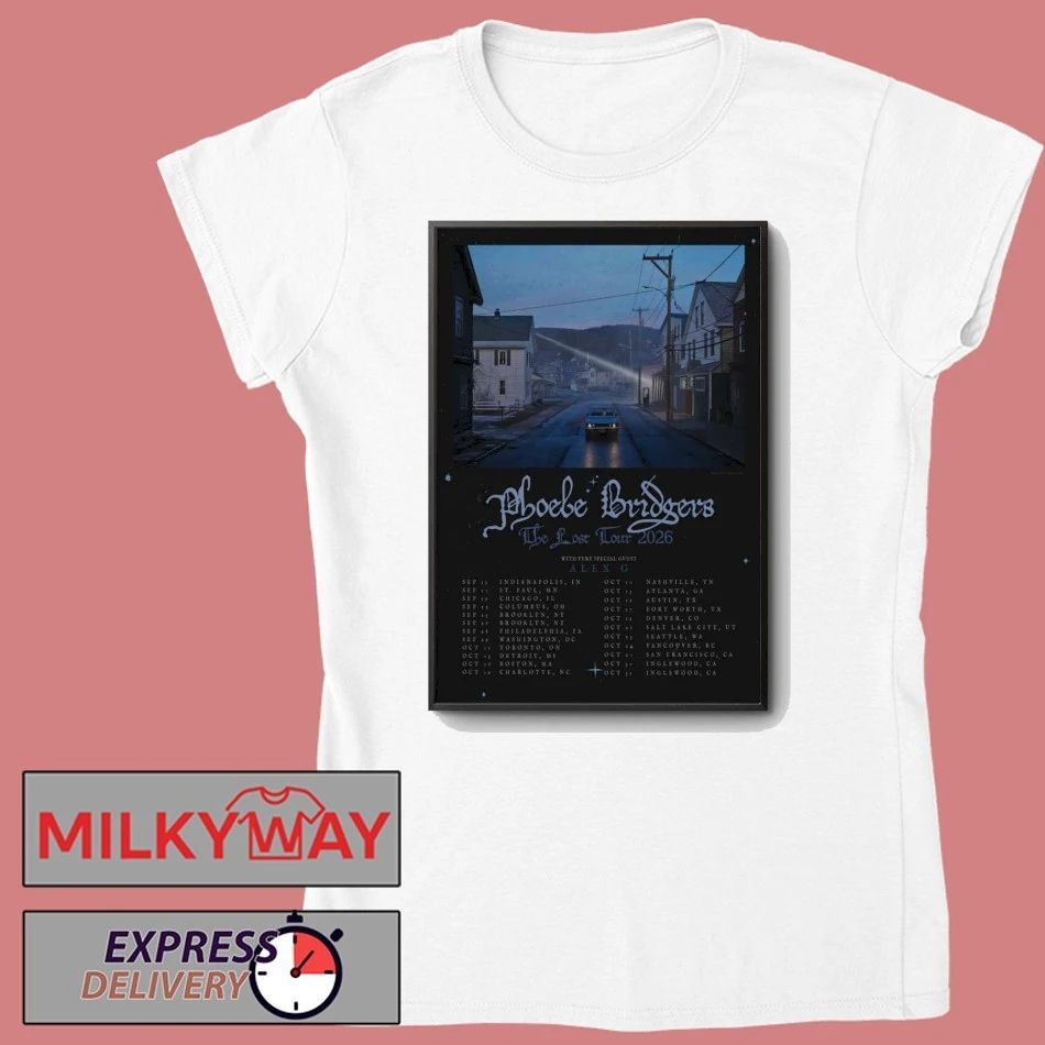 Phoebe Bridgers with Alex G The Lost Tour 2026 Poster shirt