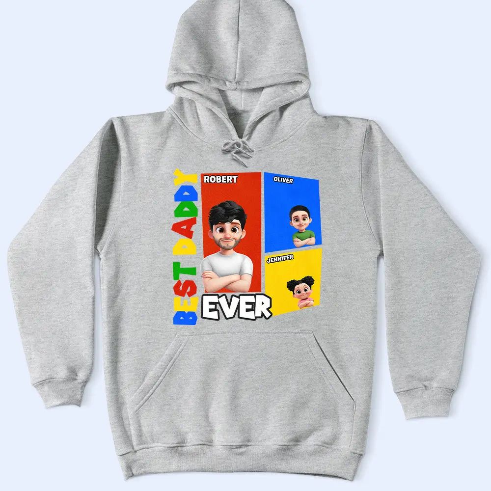Best Dad Ever Basic Color Arcade Theme - Personalized T Shirt