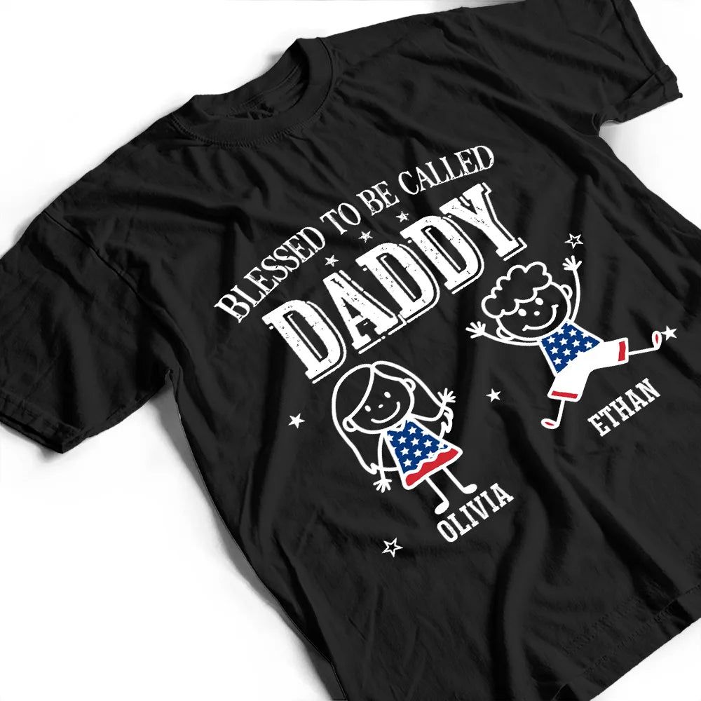 America Blessed To Be Called Papa Nana - Personalized T Shirt