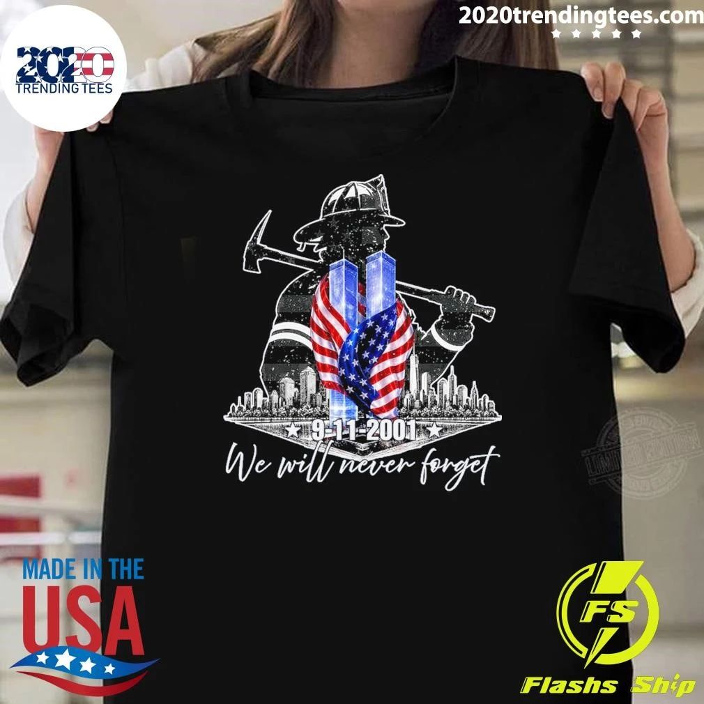 25th Anniversary Memorial 9.11.2001 – 9.11.2026 Never Forget Twin Towers Tee Shirt
