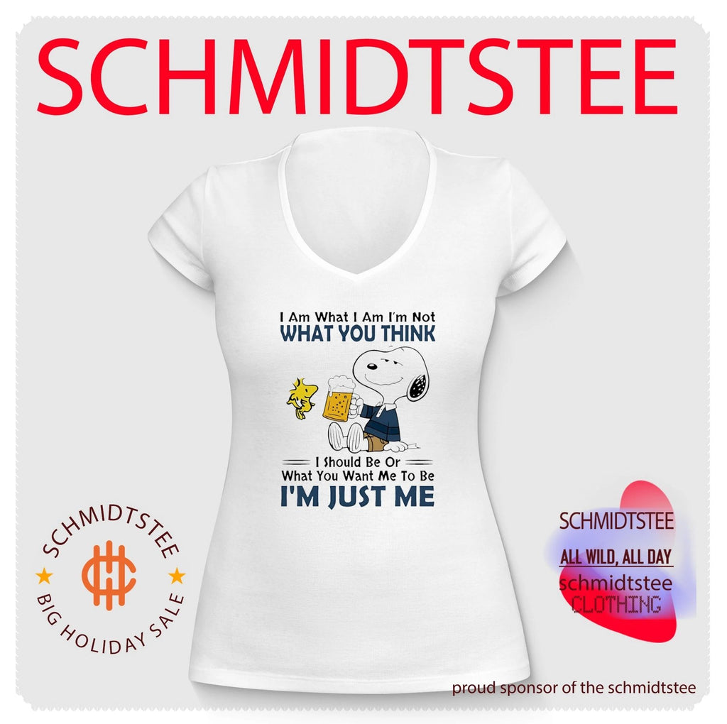 I am what I am I’m not what you think I should be or what you want me to be I’m just me Snoopy shirt