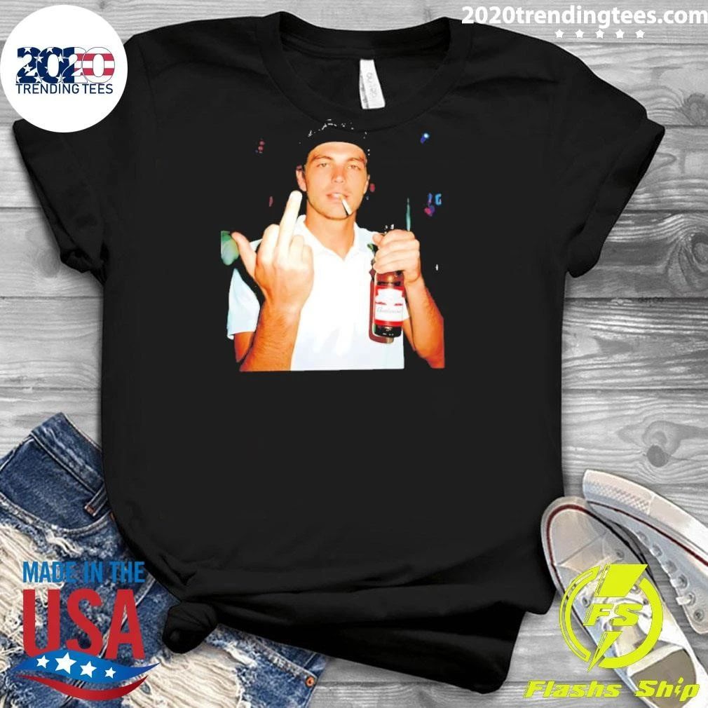 Taylor Fritz Budweiser Cigarette Middle Finger Shirt