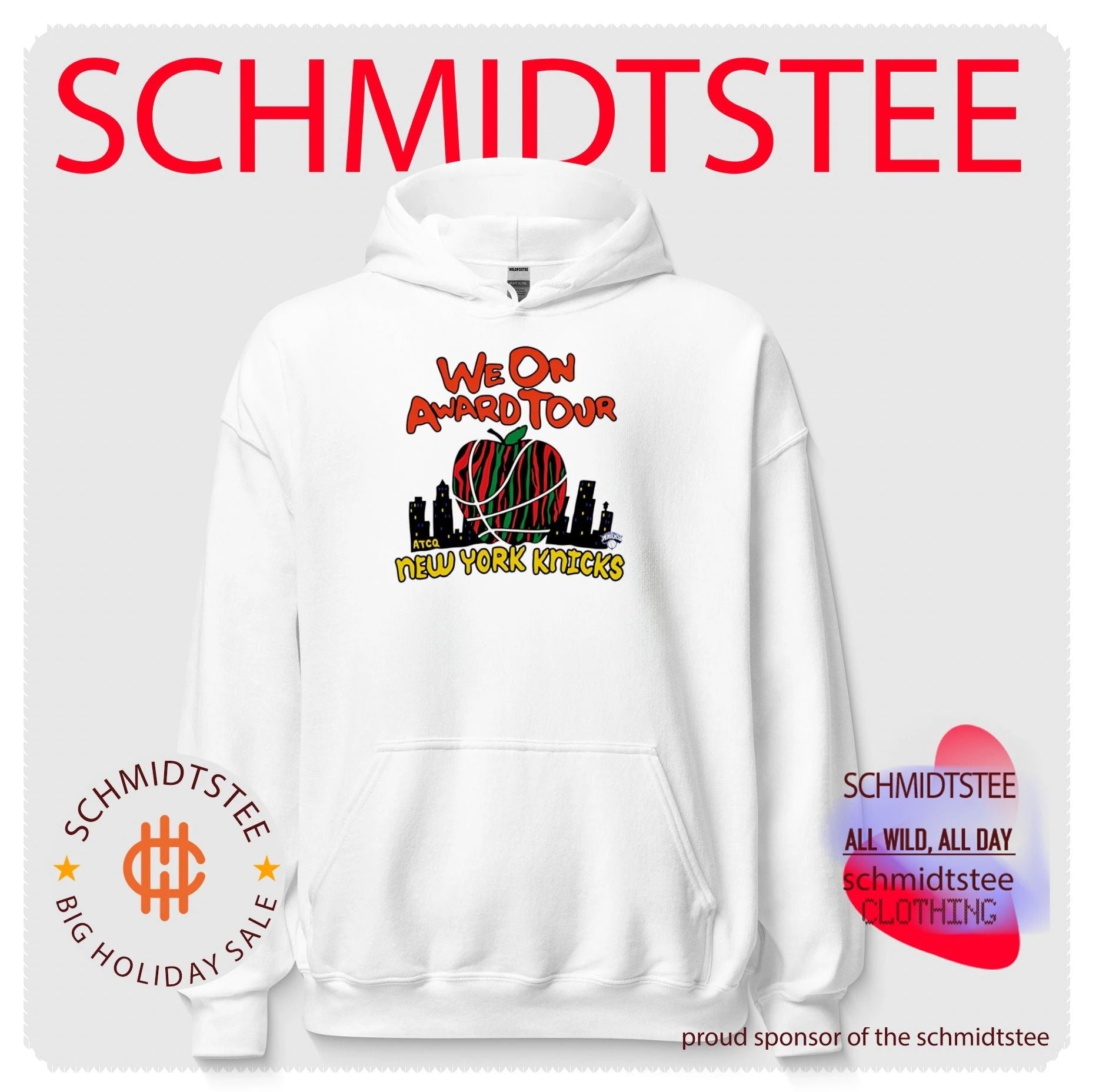 Whoopi Goldberg Wearing New York Knicks x A Tribe Called Quest Blue We On Award Tour shirt