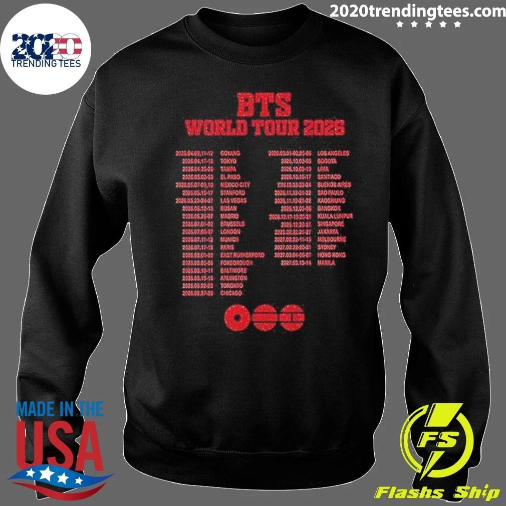 Bts World Tour Arirang 2026 Dates Shirt