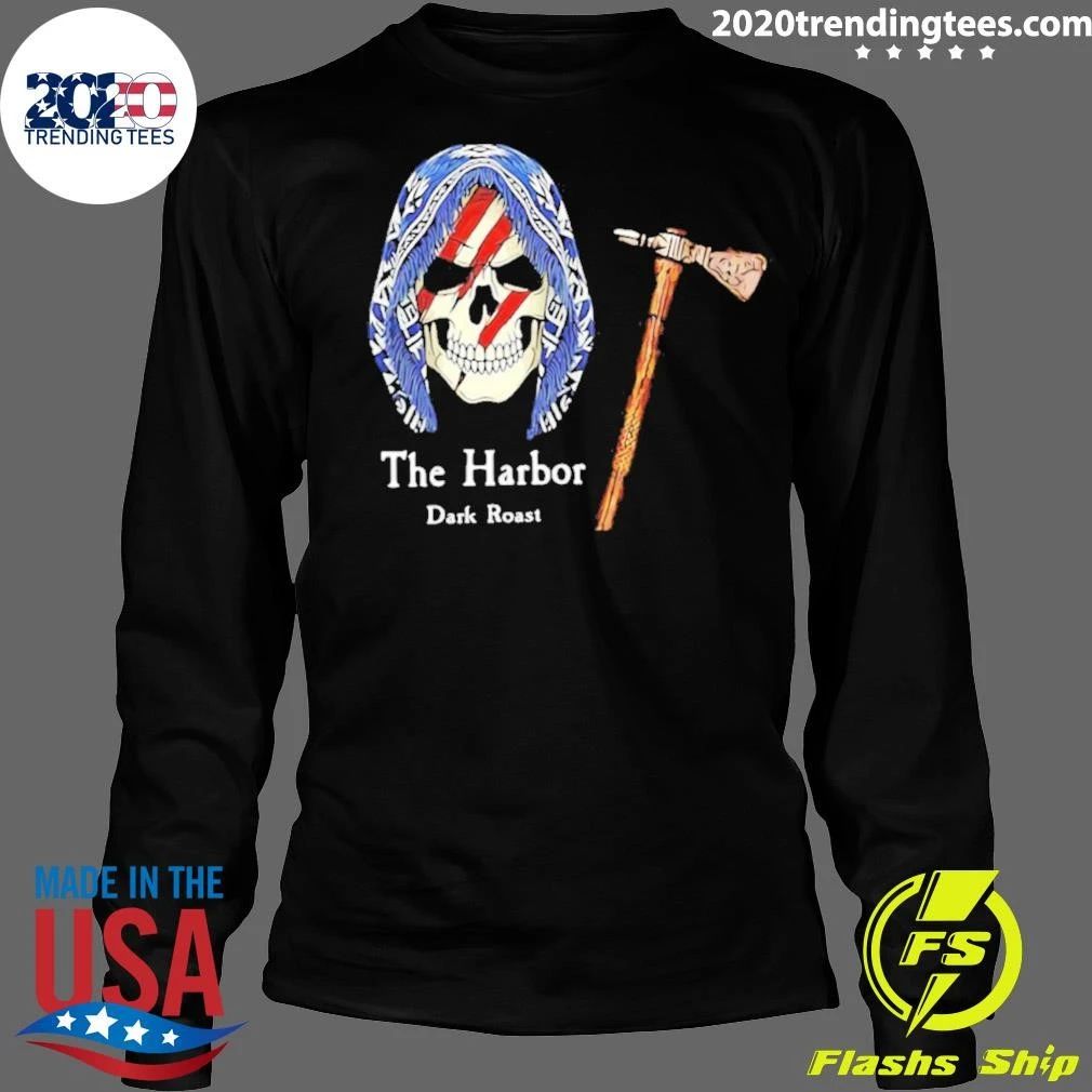 The Harbor Dark Roast Skull With Tomahawk Shirt