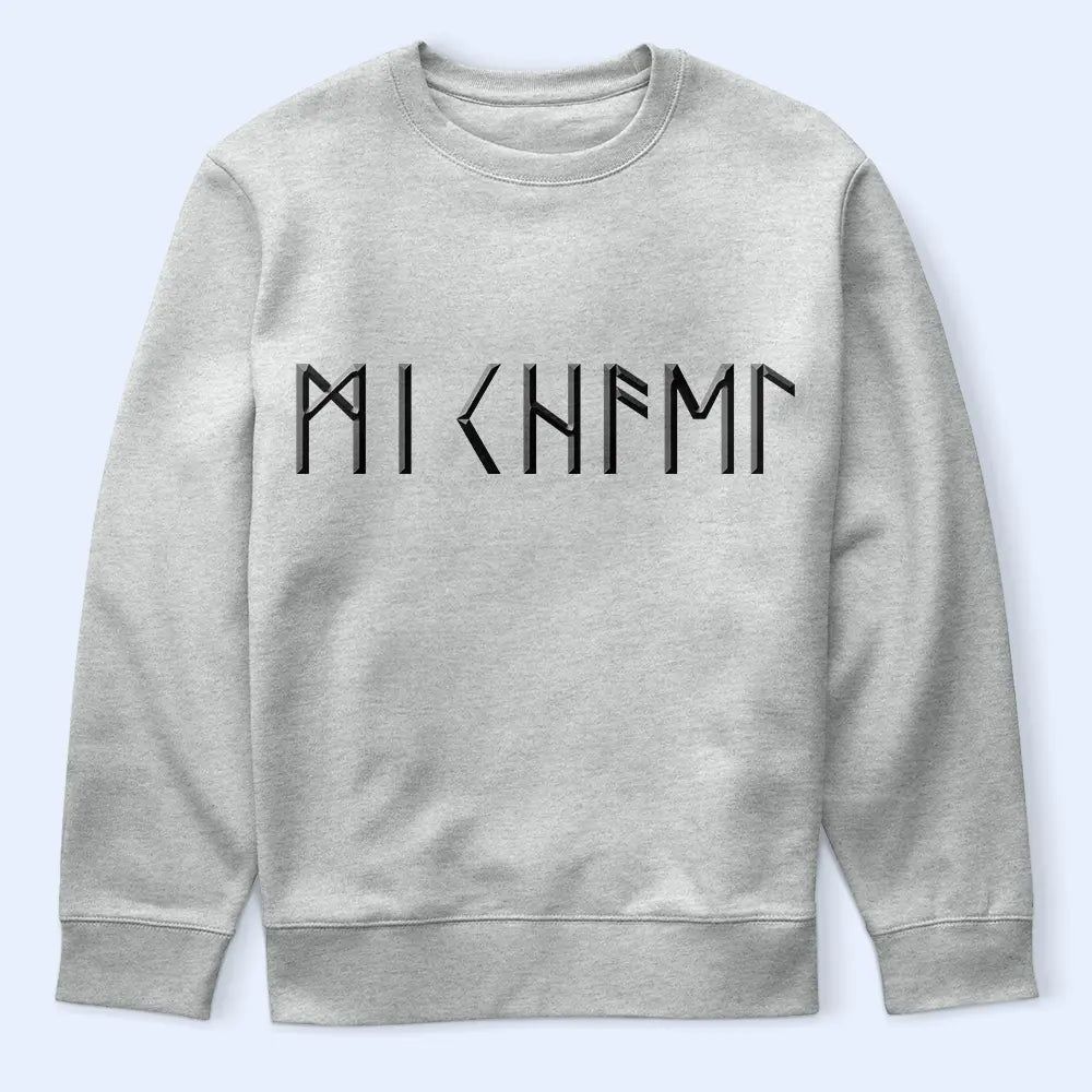 Custom Name In Viking Runes Warrior Camping Hiking - Personalized T Shirt