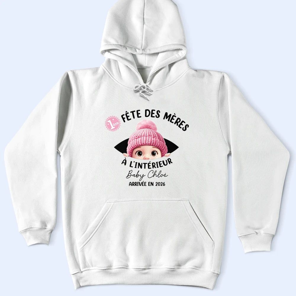 Bébé À L'intérieur - Pour Future Maman - T-Shirt Personnalisé
