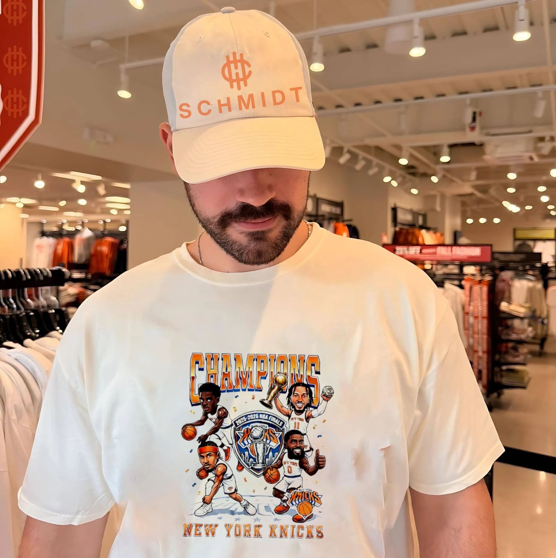New York Knicks 2025 2026 Finals Champions Trophy Caricature Shirt