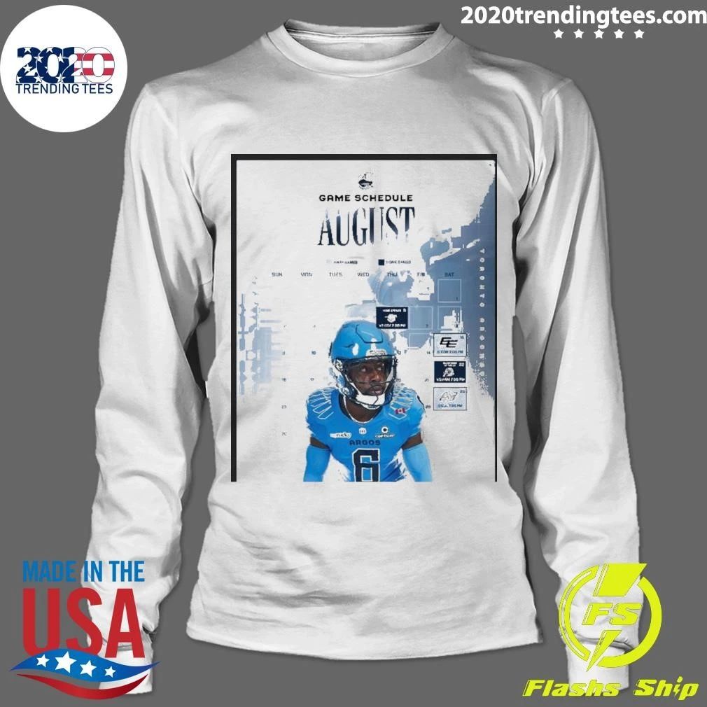 Toronto Argonauts Game Schedule August Shirt