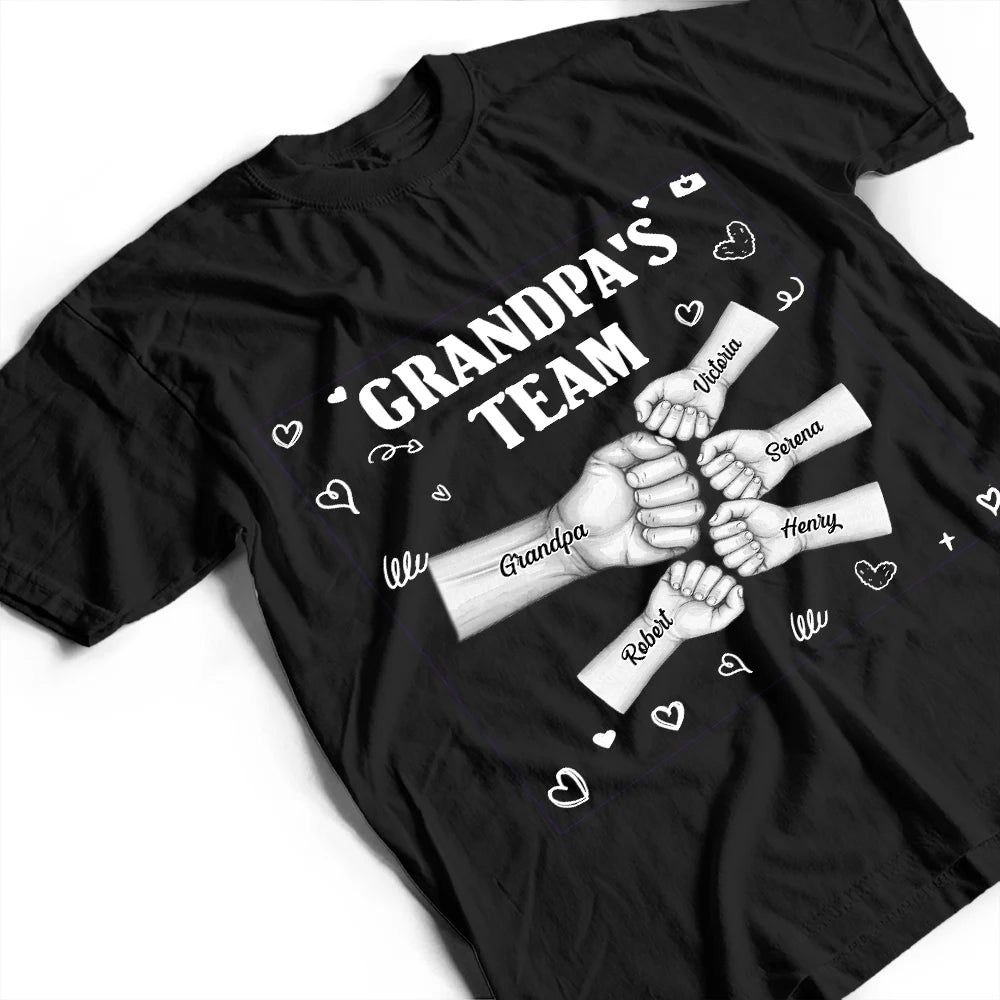 Daddy's Team Fist Bump - Personalized T Shirt