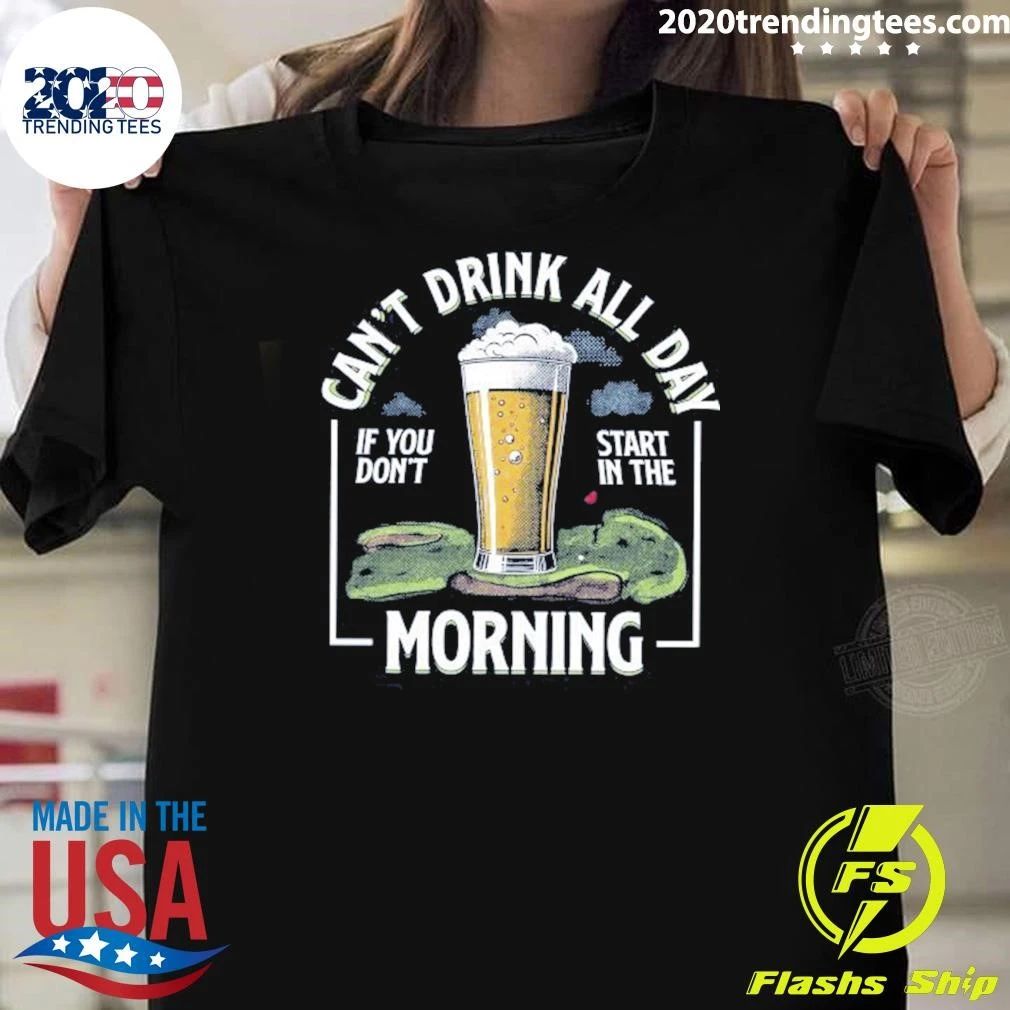 Can’t Drink All Day Fall Golf Pocket Tee Shirt