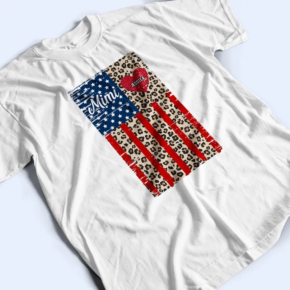Stars & Stripes Grandma Mimi - Personalized T Shirt