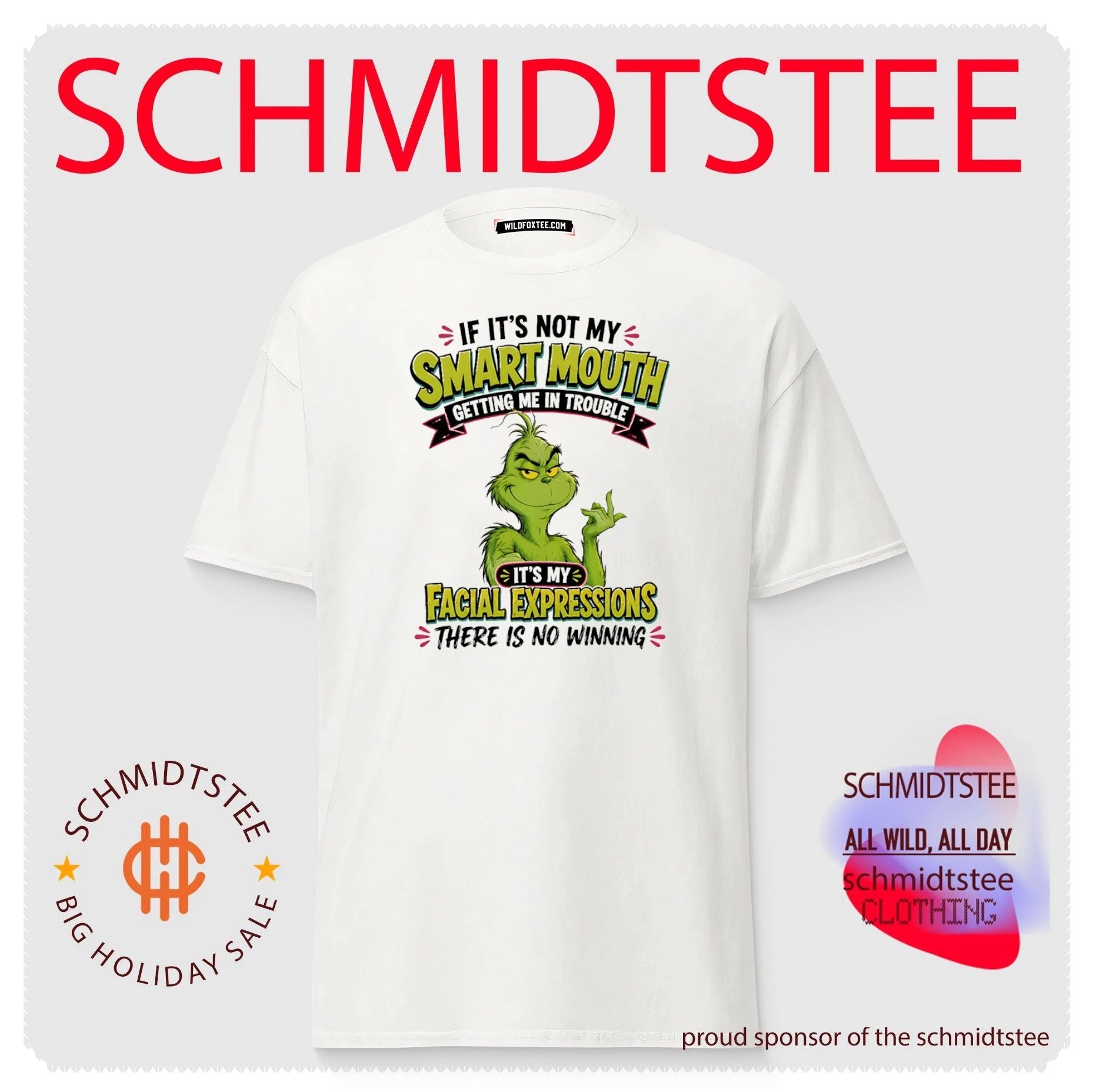 The Grinch Smart Mouth and Facial Expressions shirt
