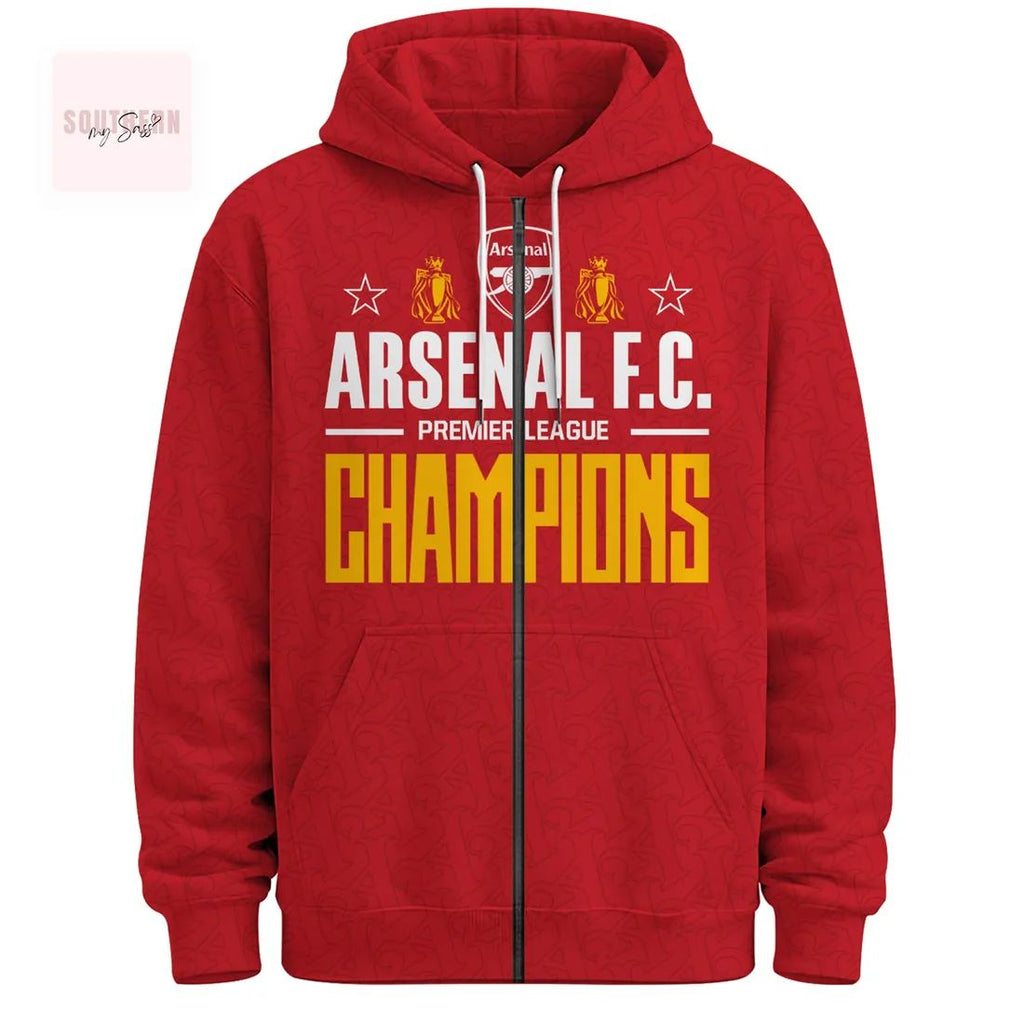 Arsenal F.C. Premier League 2025-26 Champions Full-Zip Hoodie