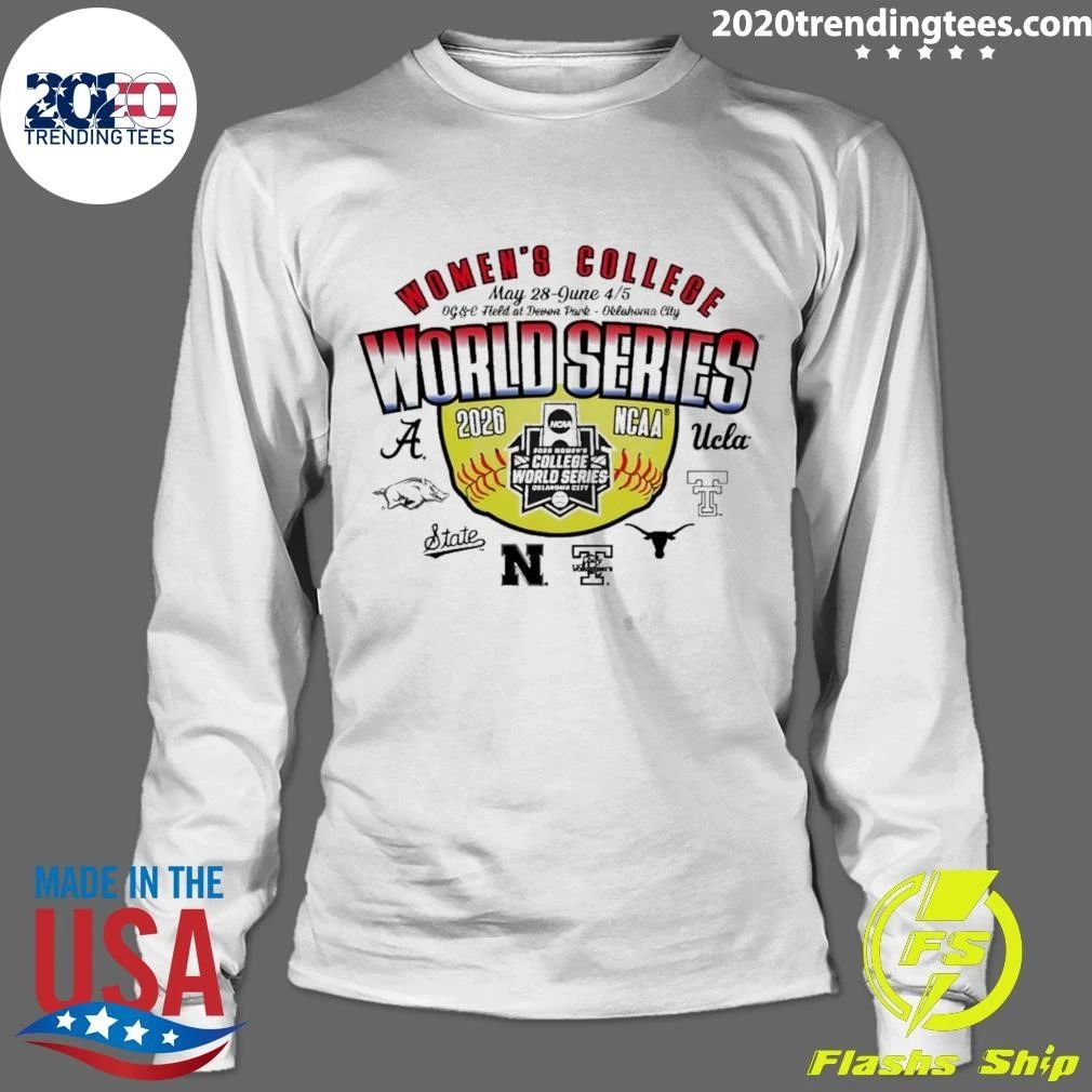 Ncaa Softball Women’s College World Series 2026 Oklahoma City Team Logo Shirt