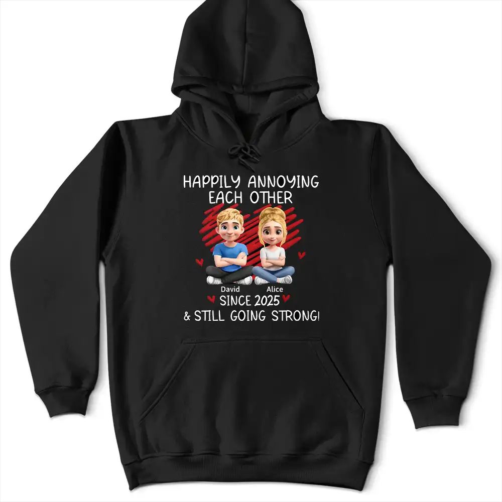 Couple Happily Annoying Each Other Since - Personalized T Shirt