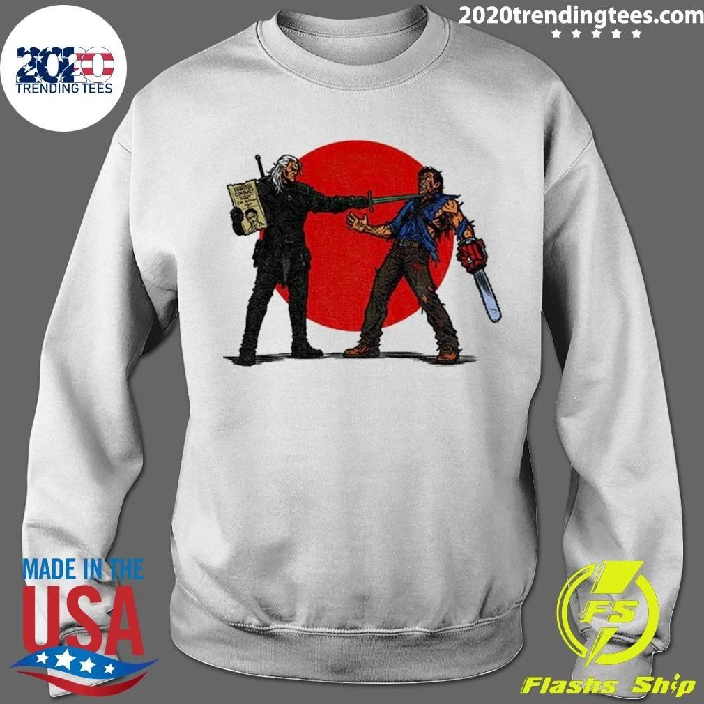 Geralt vs Ash Evil Dead Or Alive Shirt