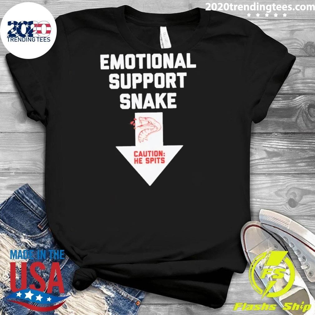 Emotional Support Snake Caution He Spirs Shirt