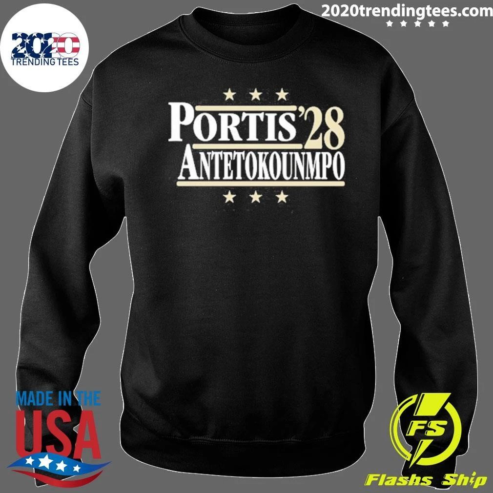Portis & Antetokounmpo ’28 Political Campaign Parody Basketball Legends For President Fan Shirt
