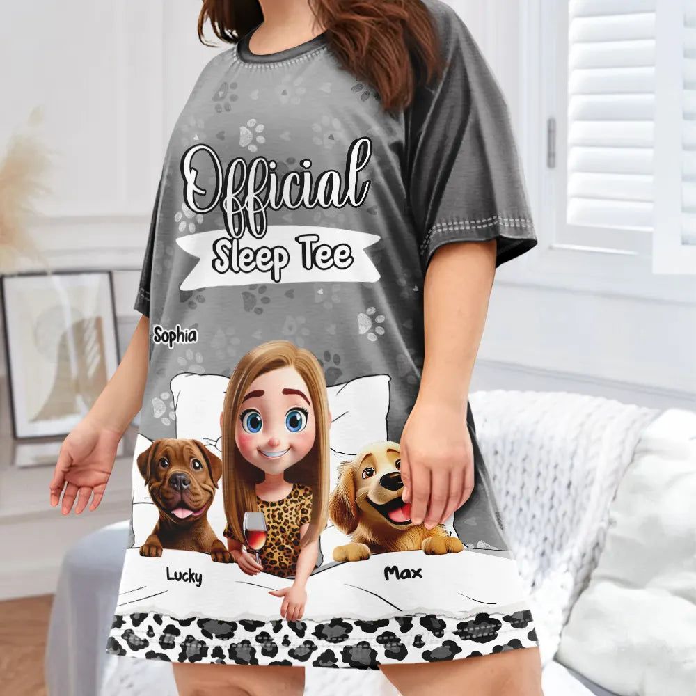 Dog Mom Official Sleep Tee - Personalized Women's Sleep Tee