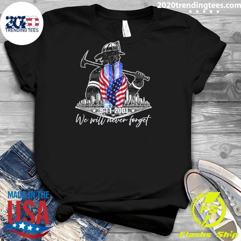 25th Anniversary Memorial 9.11.2001 – 9.11.2026 Never Forget Twin Towers Tee Shirt