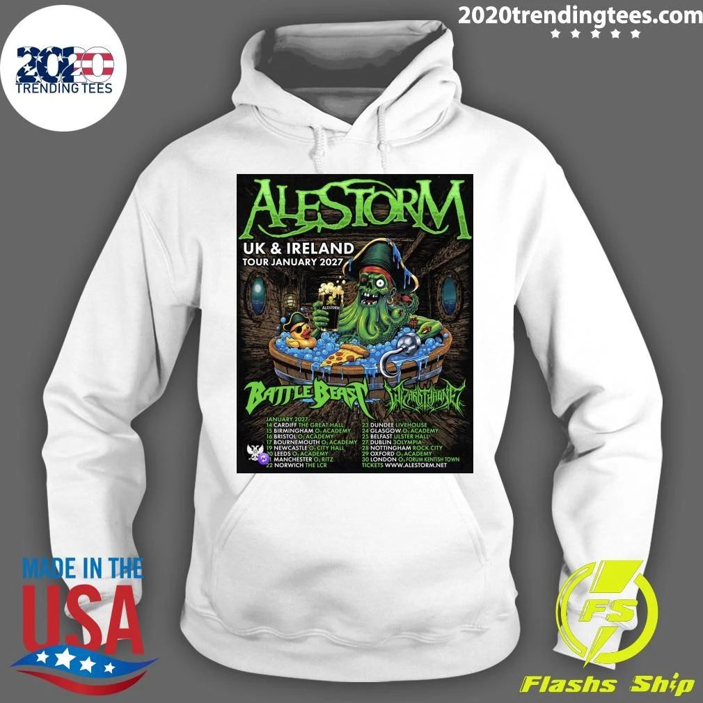 Battle Beast And Wizardthrone Join Alestorm for UK And Ireland January 2027 Tour Shirt