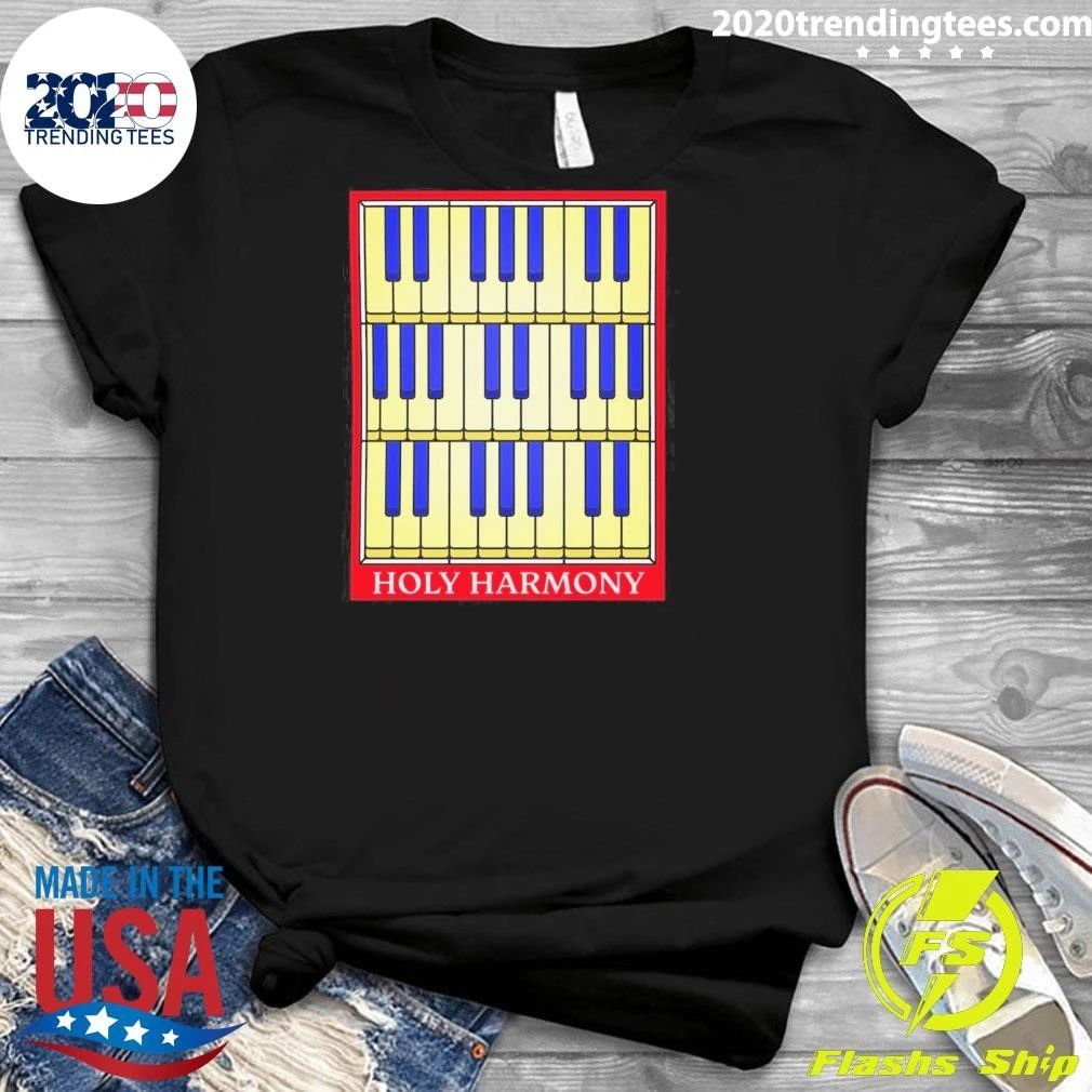Holy Harmony Stained Glass Piano Music Classical Tee Shirt