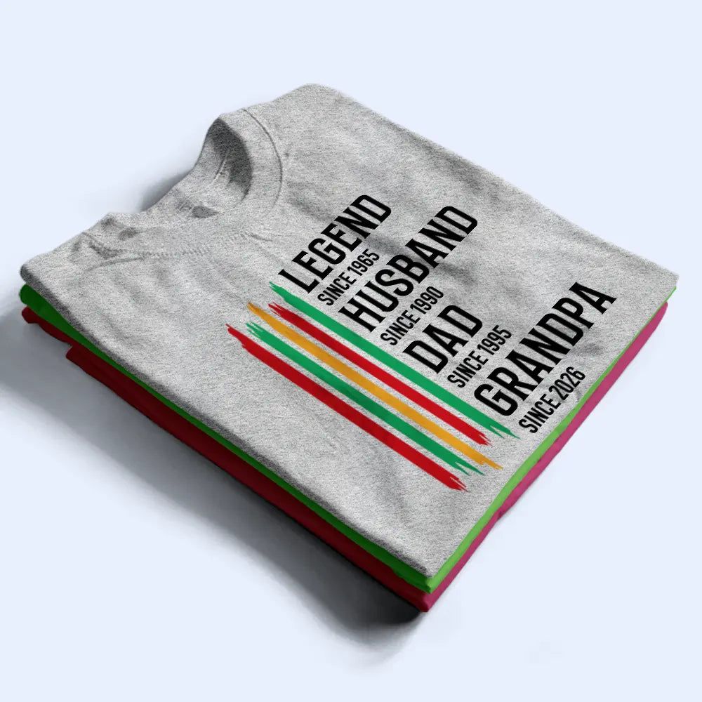 The Original Legend Legend Husband Daddy Grandpa - Personalized T Shirt